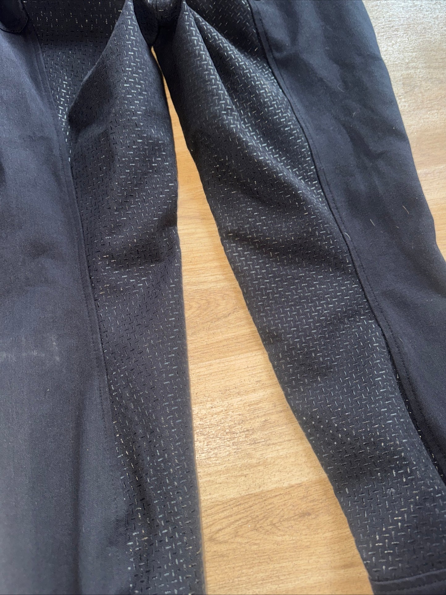 Hkm Stretchy Black Breeches | Ladies 30” | Full Silicone Grip Seat