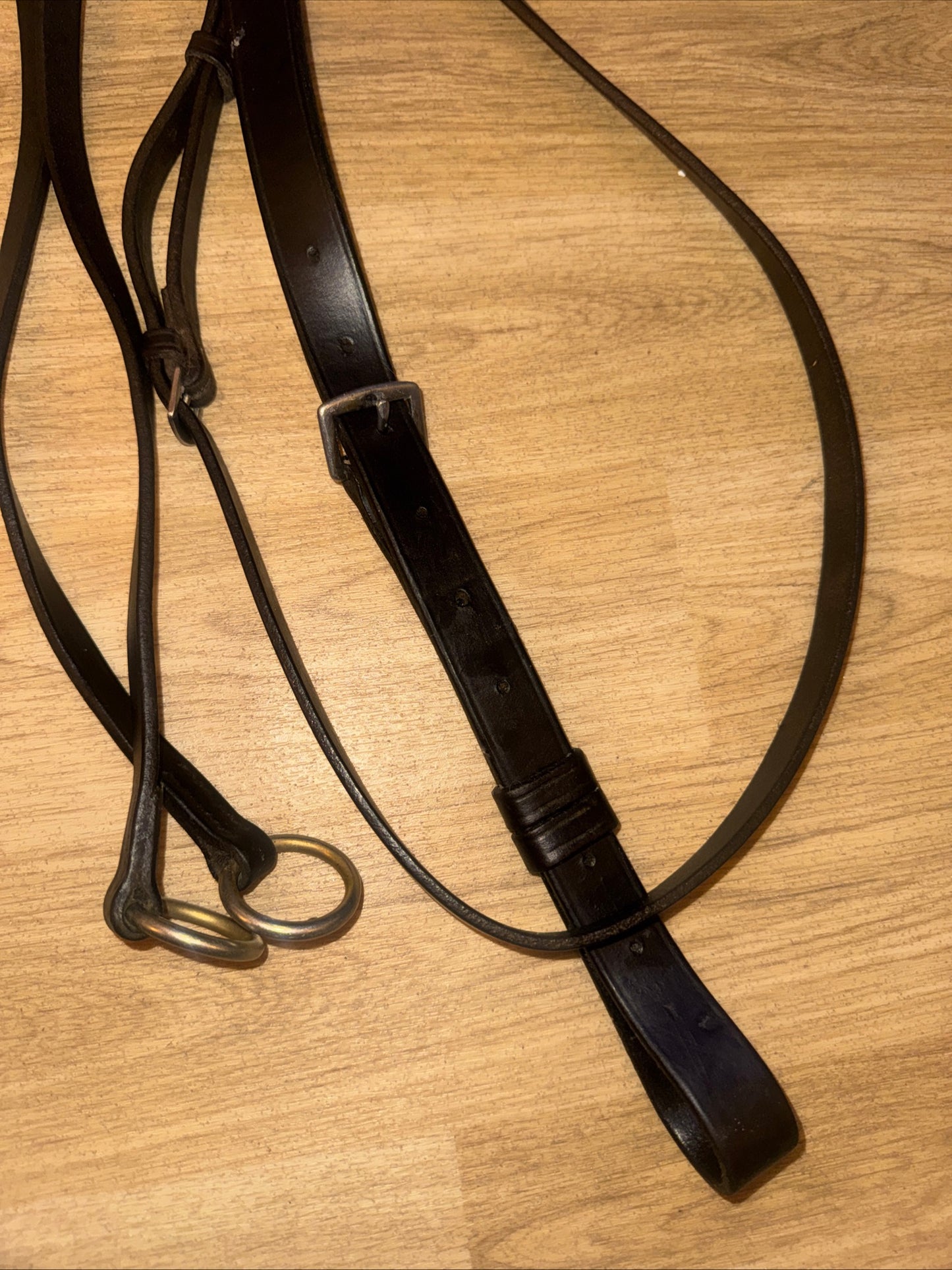 English Leather Havana Size Full Running Martingale Second Hand Horse Tack #23