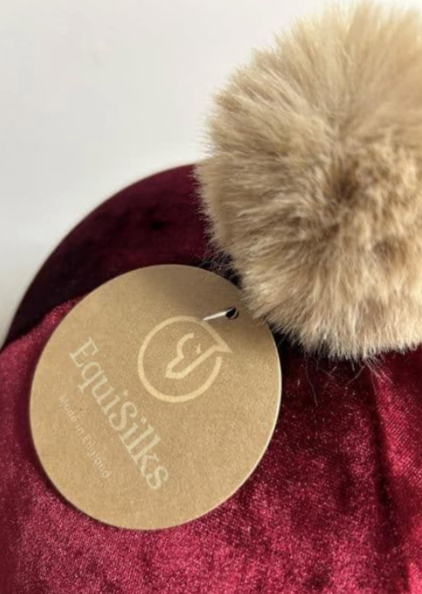EQUISILKS CRUSH VELOUR WINE HAT COVER