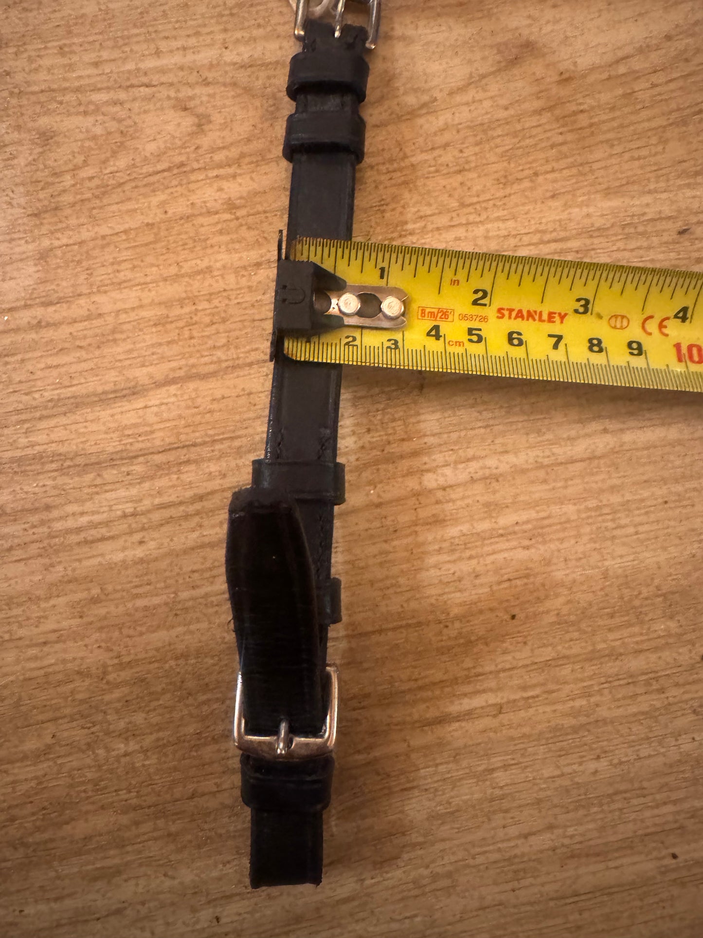 Pony Size 3/4” Black Leather Cheekpieces #222