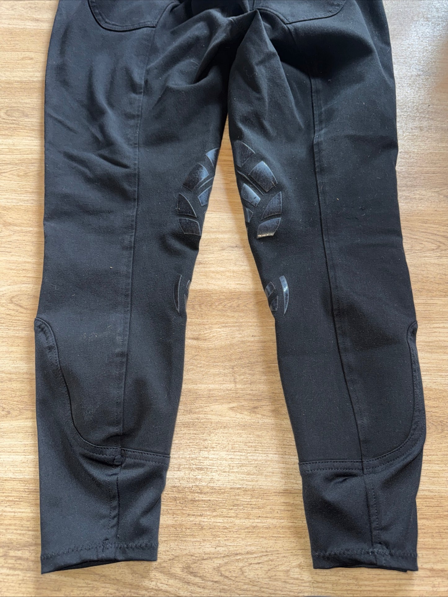 Just Togs Black Stretchy Breeches | Silicone Grip Knees | Ladies Size 16