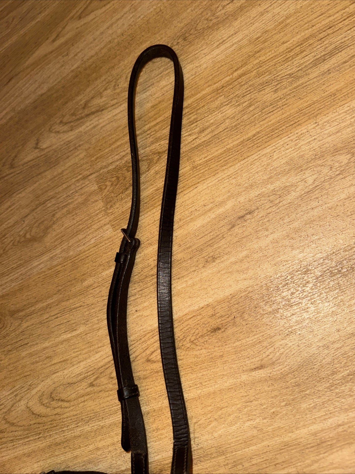 Plain Raised Leather Cob Size Noseband Brown | Second Hand Horse Tack #134