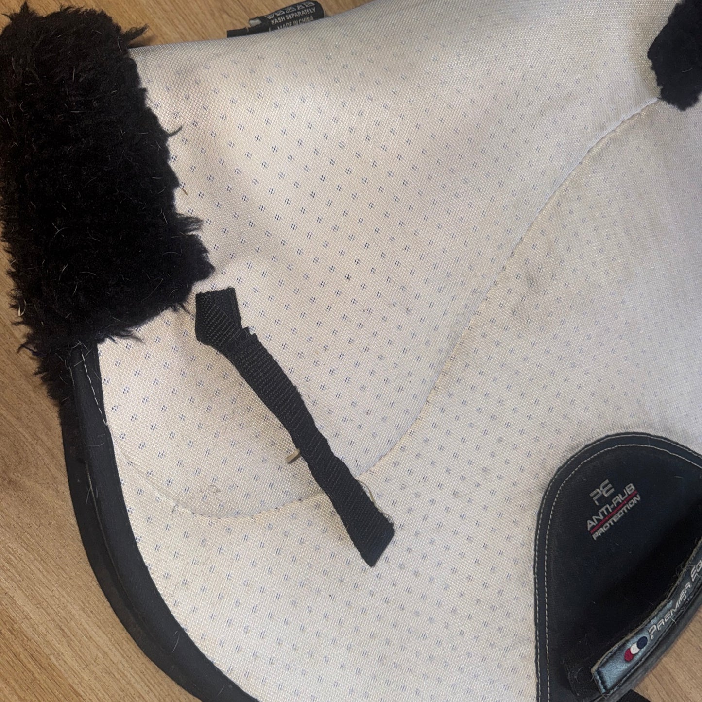Premier Equine White Black Wool Air Technology Saddle Pad Size Full Gp Horse