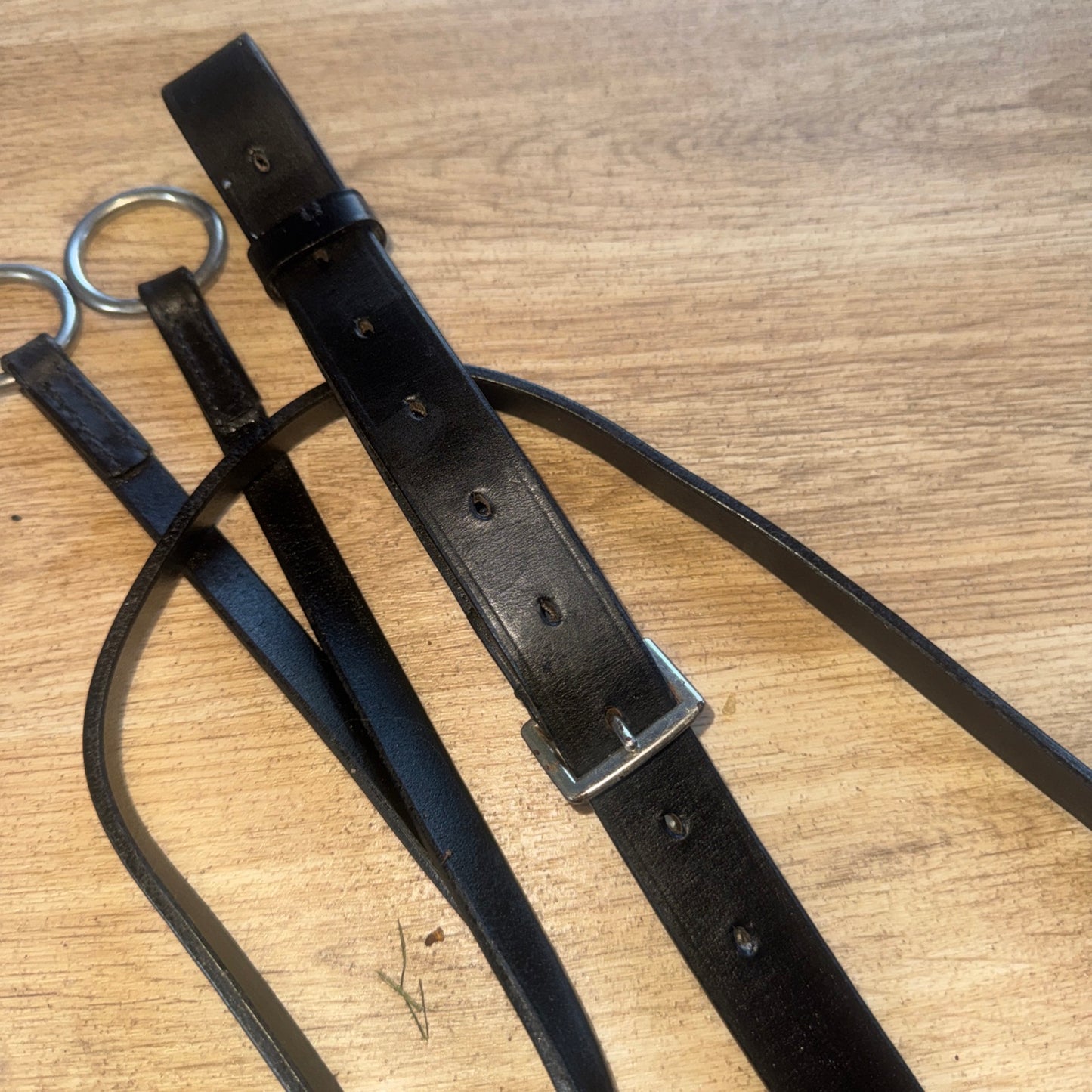 English Black Leather Running Martingale – Horse Tack #22