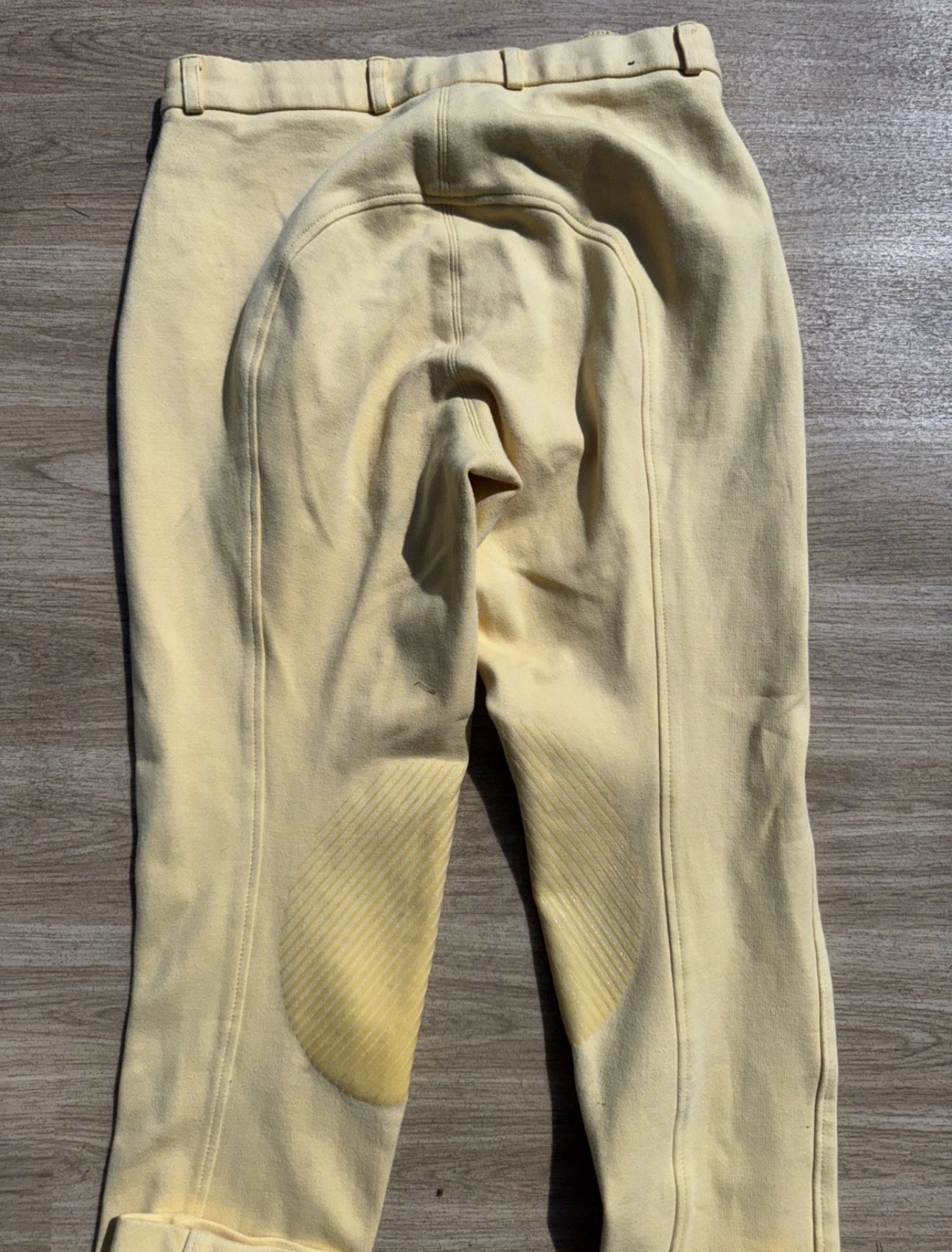 Requisite Soft Cotton Canary Show Jodphurs - SIZE 10 12 - 28” - Gel Knee