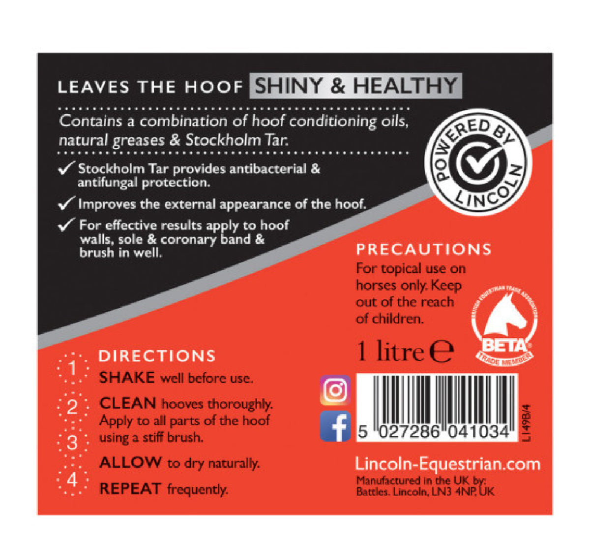 Lincoln Classic Hoof Oil .