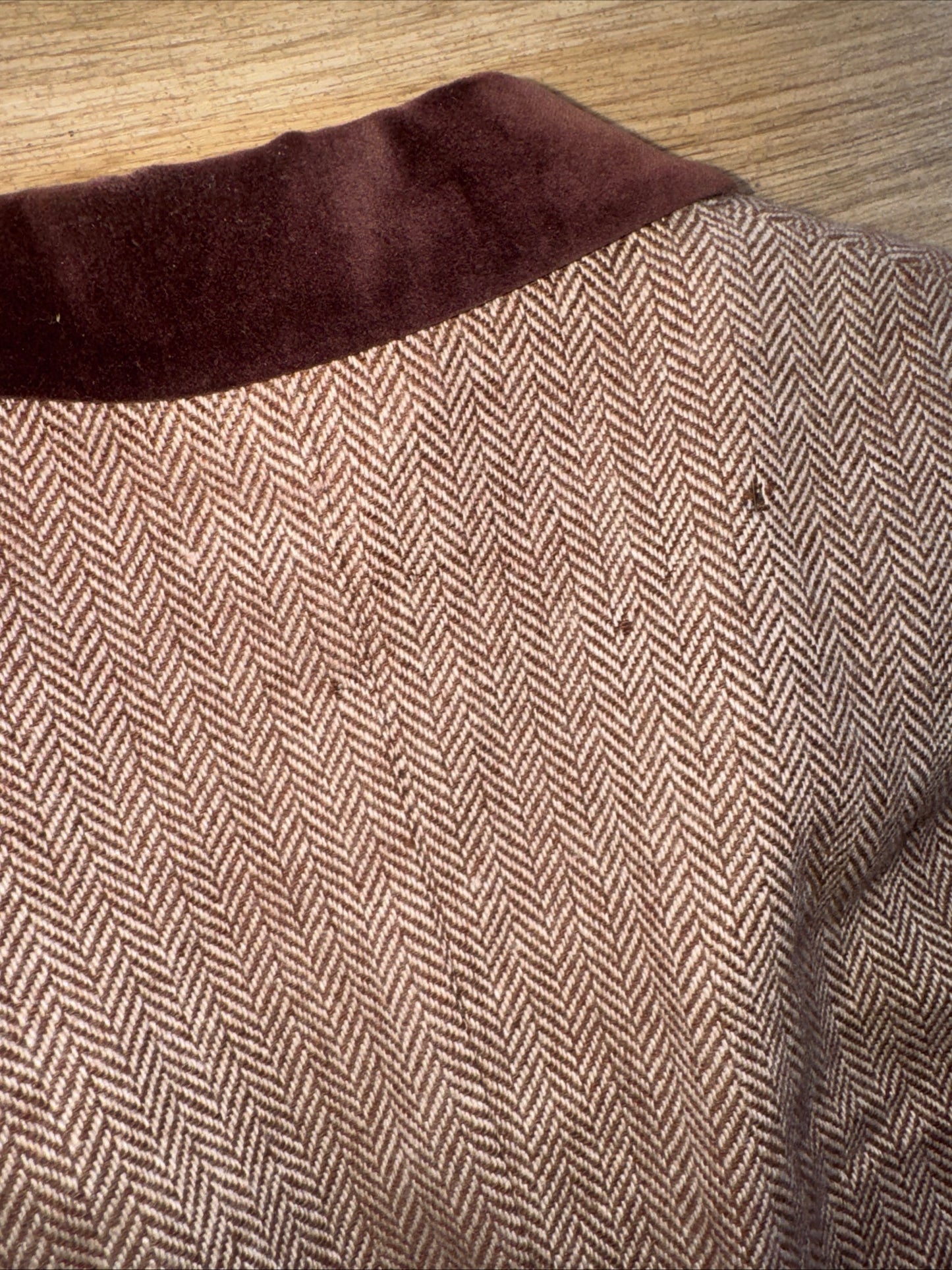 Shires Brown Tweed Show Jacket Junior 30” Velvet Collar #12
