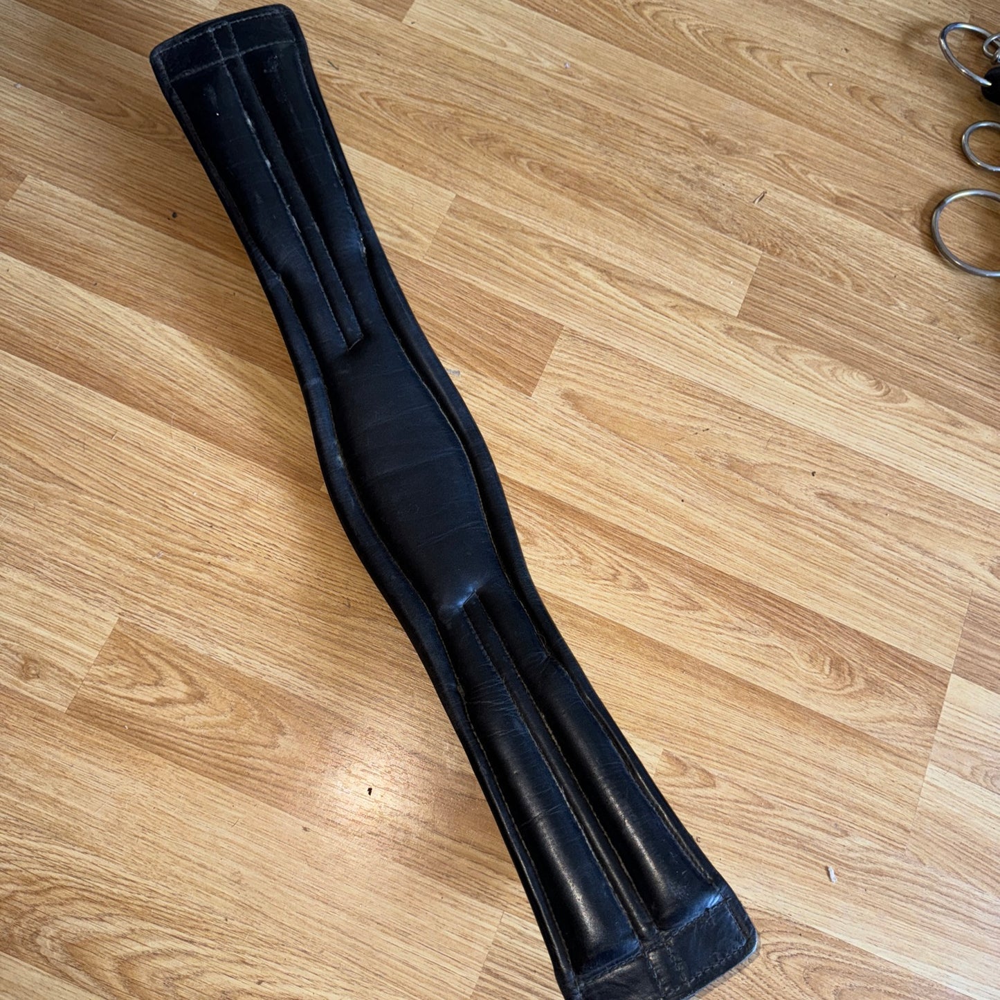 Stephens Black 24” Short Leather Girth - ENGLISH - Free Post