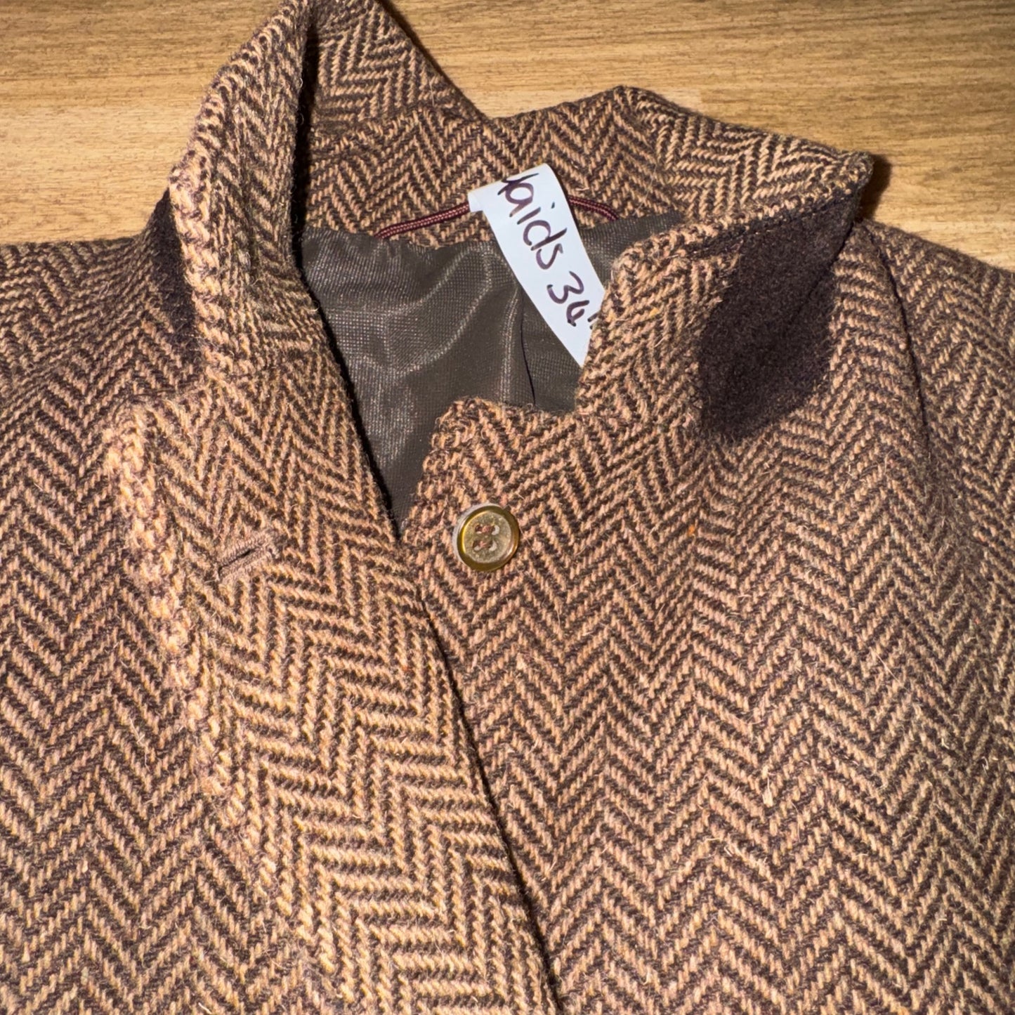 Saddlecraft Brown Wool Tweed Maids 34” Show Jacket #711 Hacking Hunting