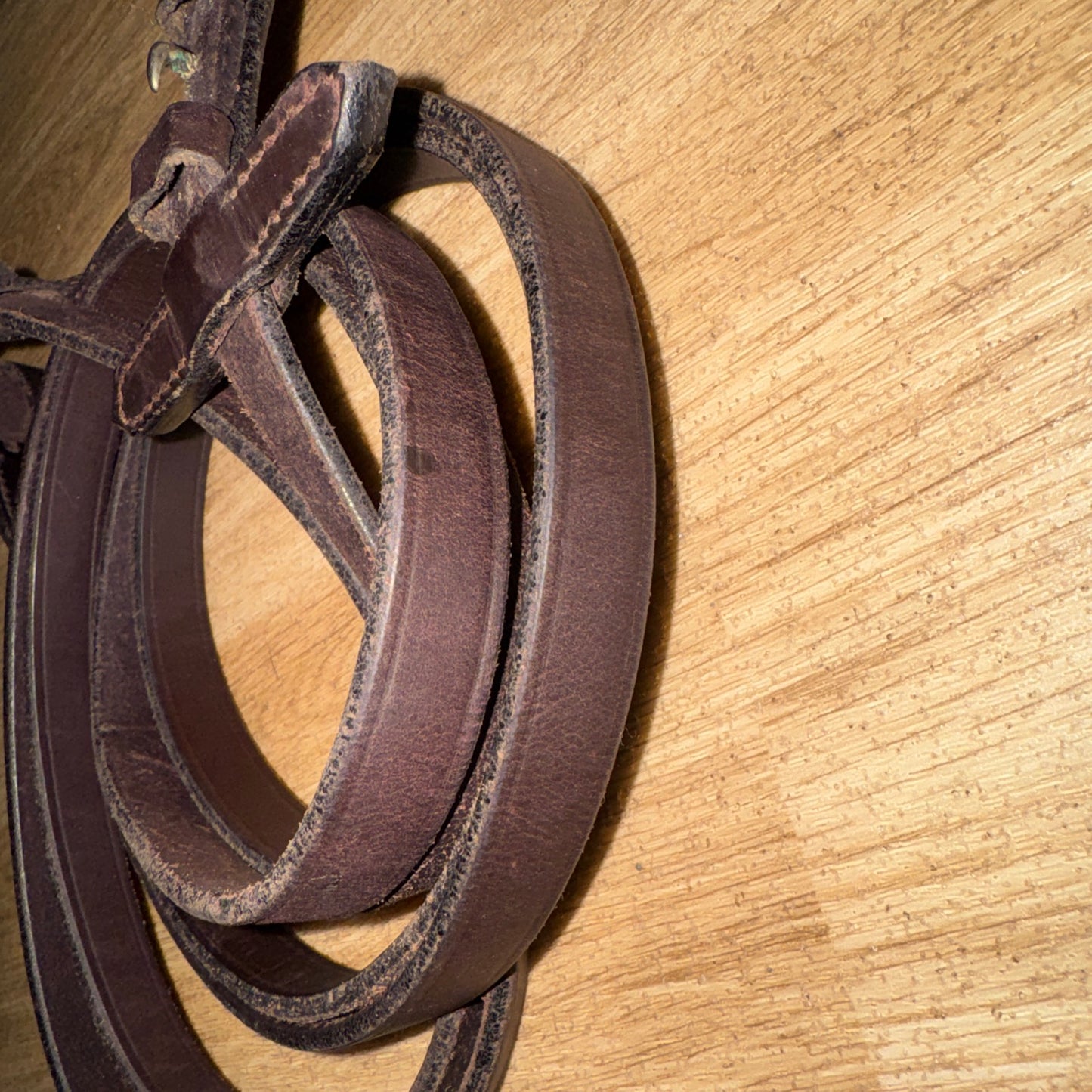 Brown Plain Leather Show Reins – Full Size – 54” #69