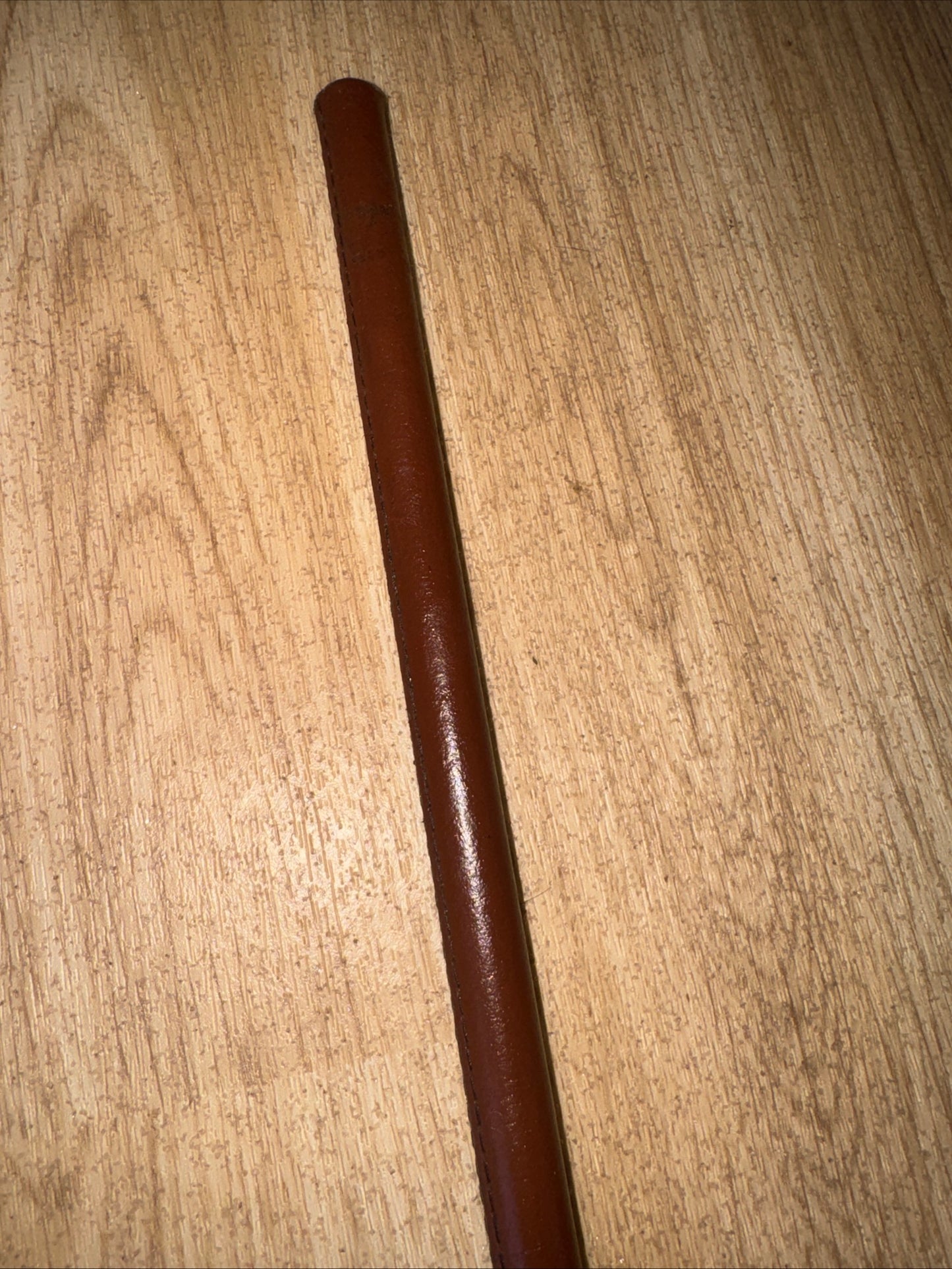 Brown Leather Show Cane 24” Showing #21