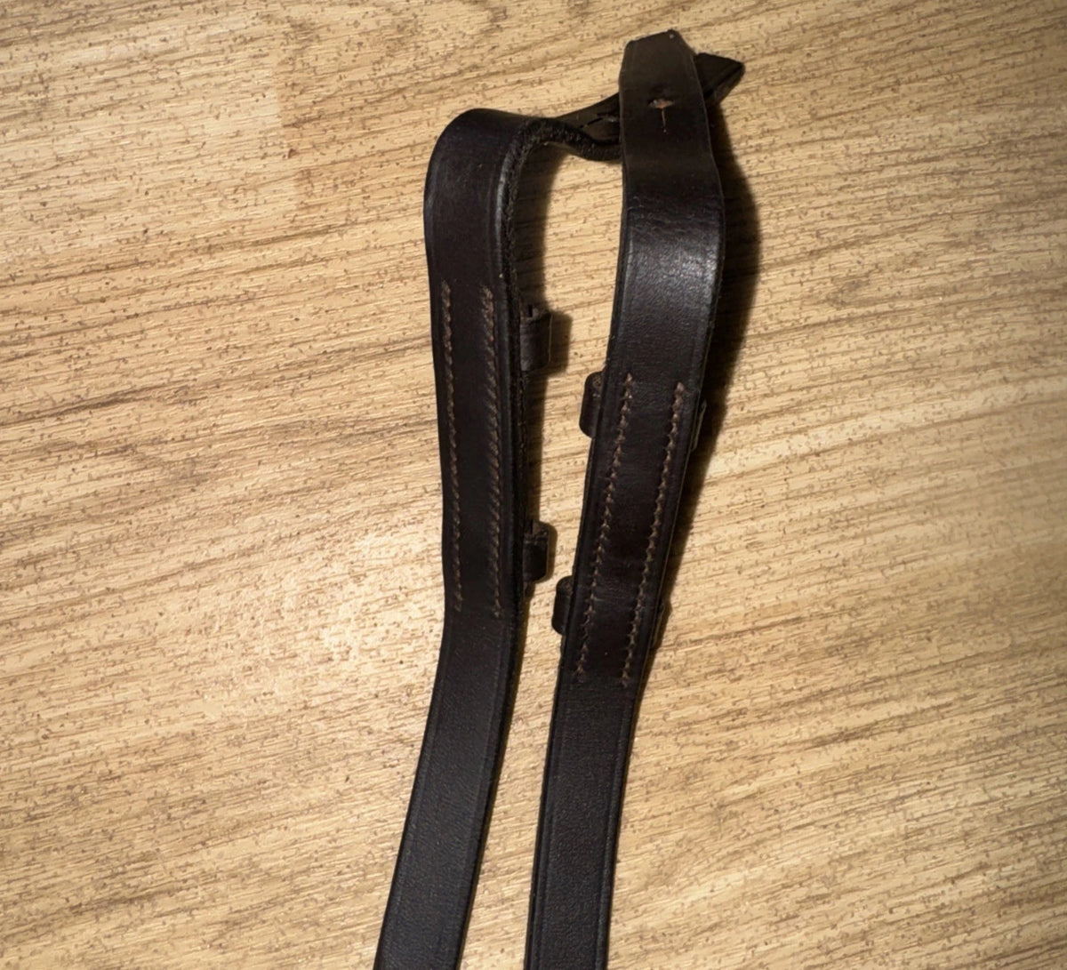 David Young Saddlery Havana Plain Leather Continental Reins - FULL #9