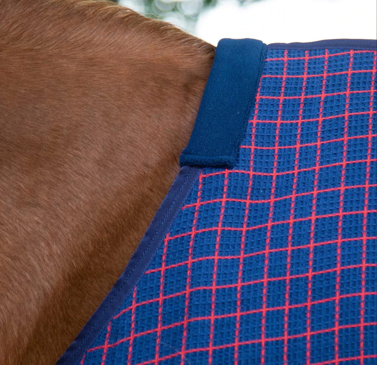 Premier Equine 3D Waffle Cooler Rug - Navy Check 5’3