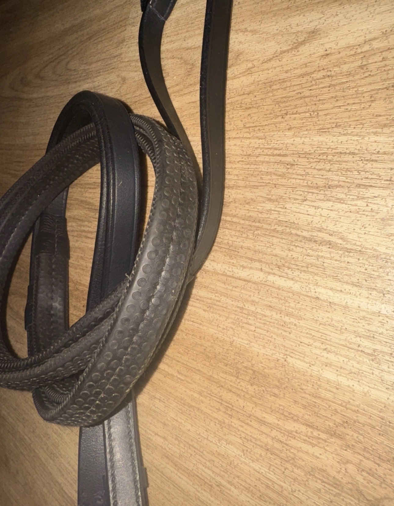 Black Rubber Full Size Reins #71