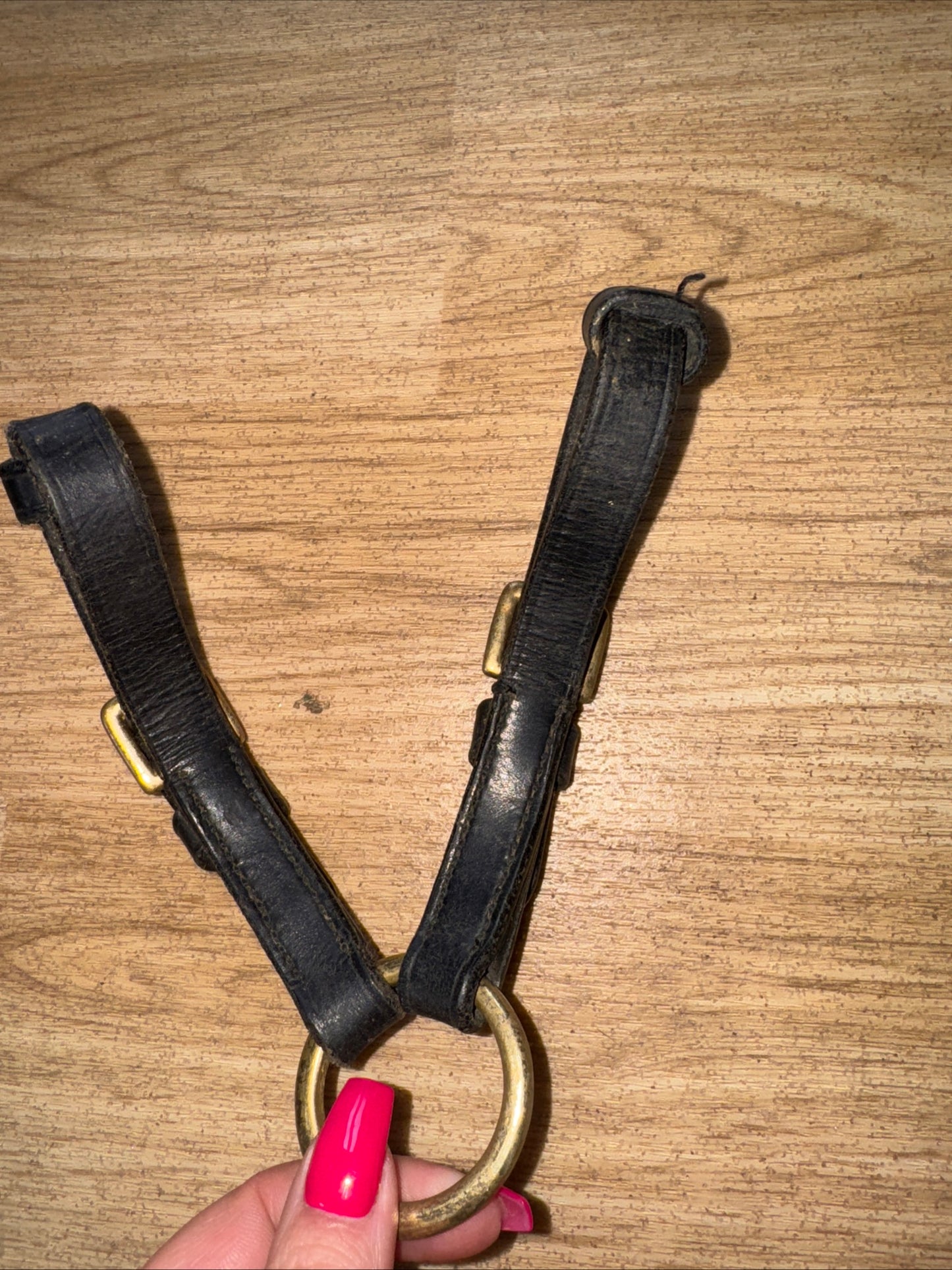 Black Leather Inhand Coupling - Free Postage