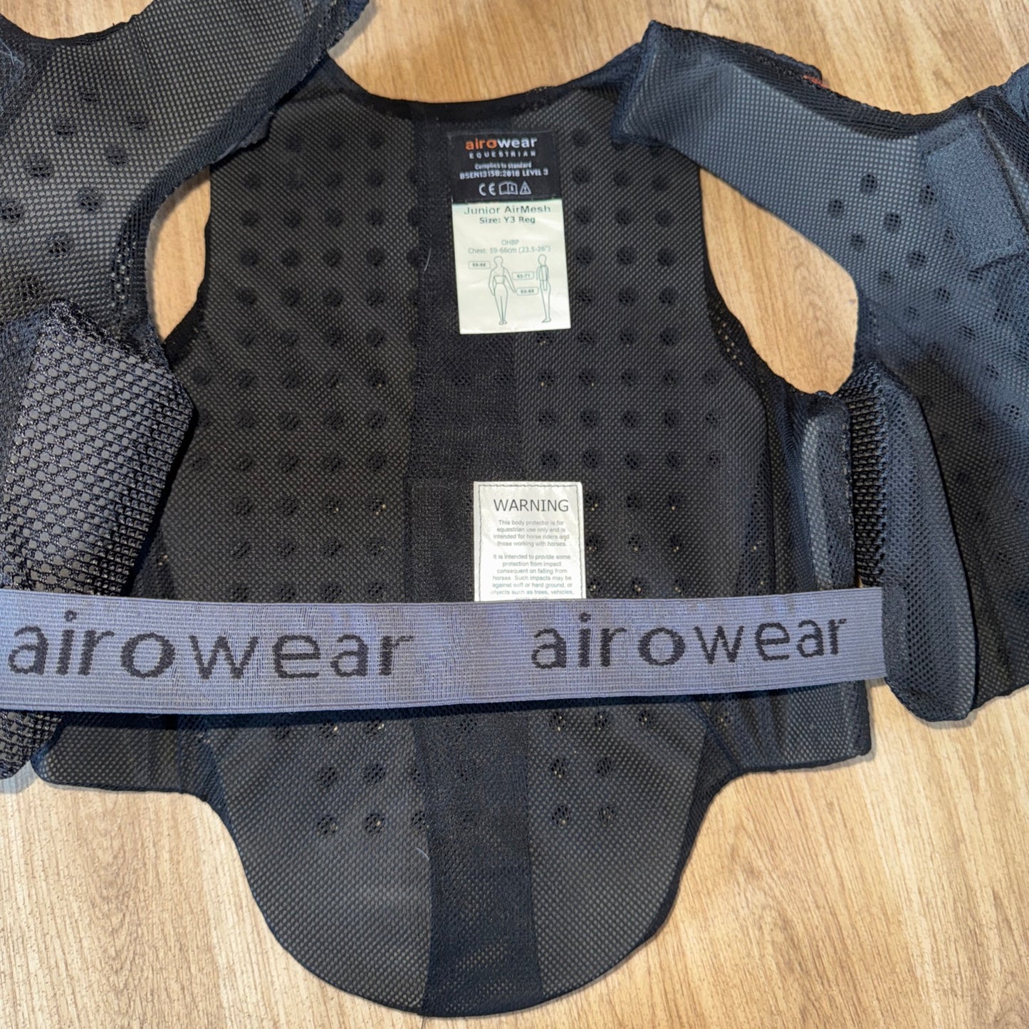 Airowear Junior Airmesh Y3 Reg Body Protector - Free Postage