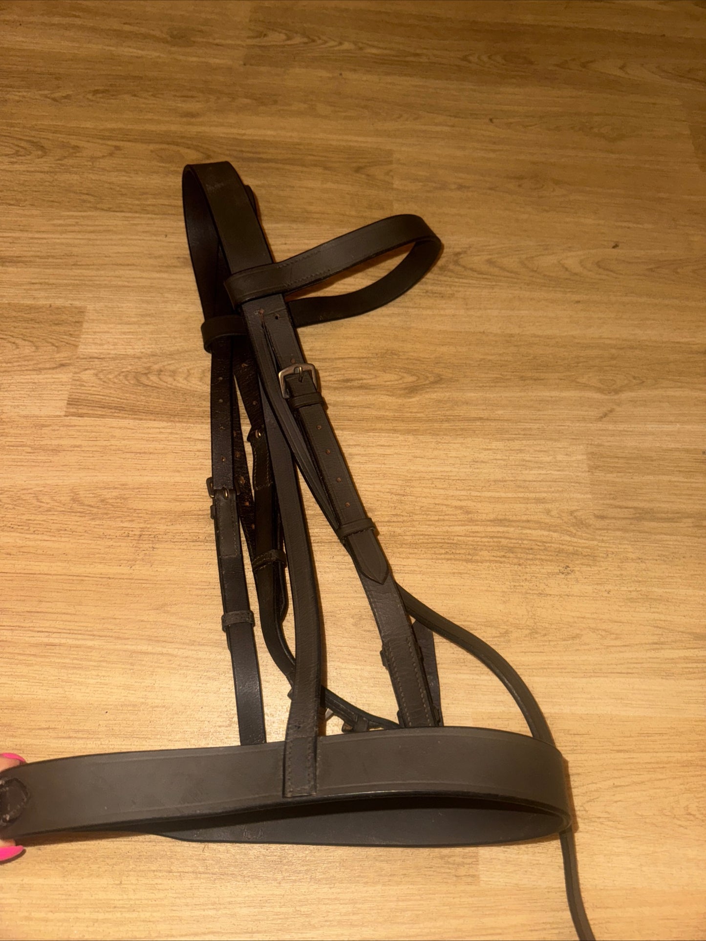 Kincade Hunter Bridle – Full Size Light Brown Leather with Flat Noseband
#5678
