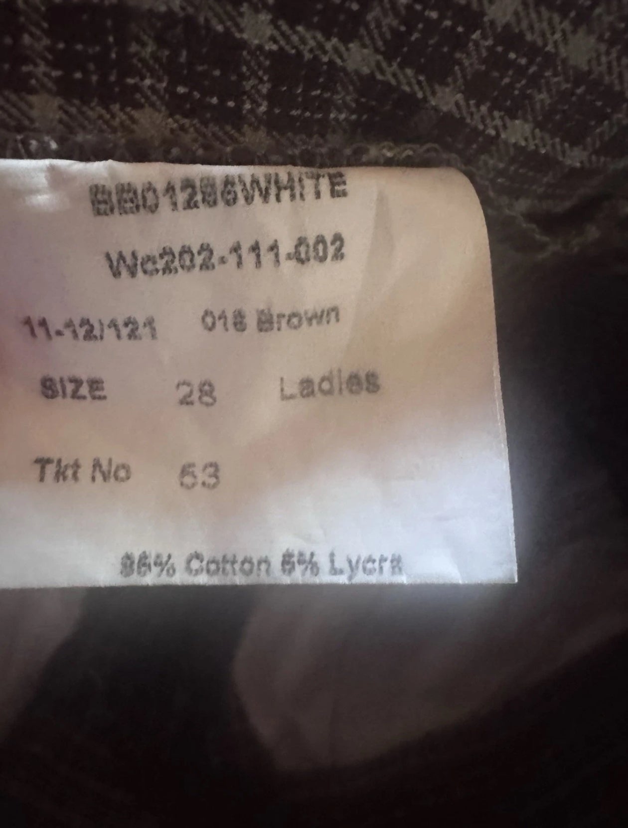 Brogini Ladies 28” Waist Check Breeches