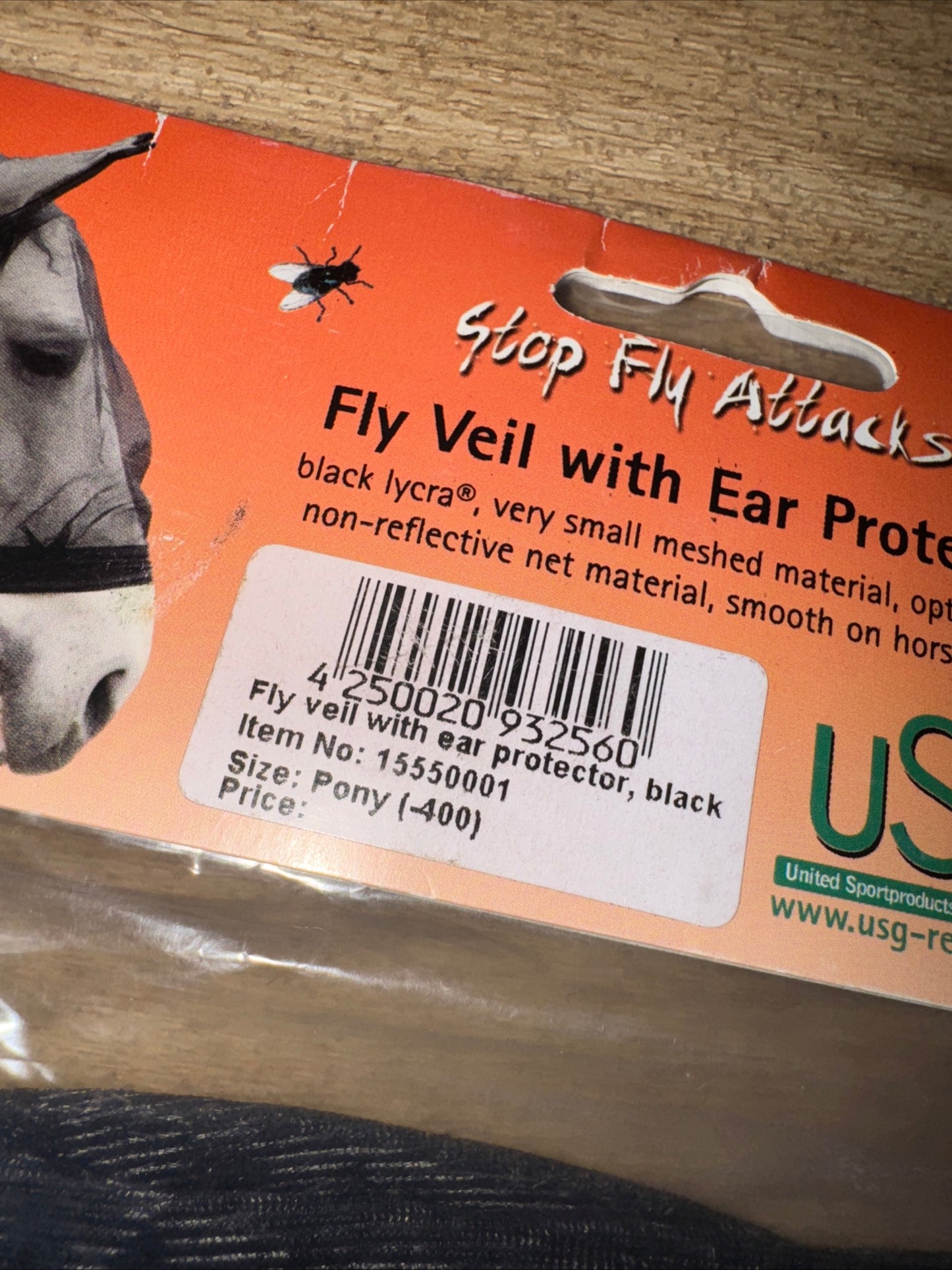 USG Lycra PONY Stretch Fly Mask .