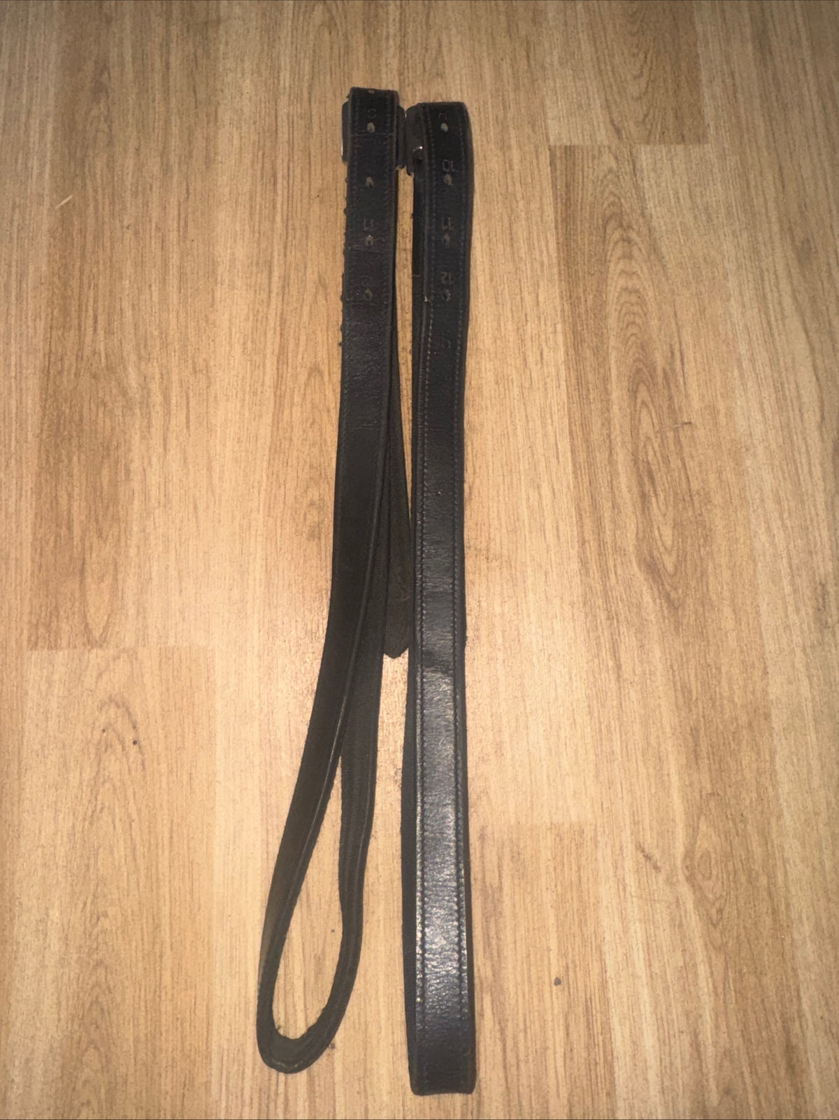 Bling Trim Black Leather 54” Stirrup Leathers - Bonded #344