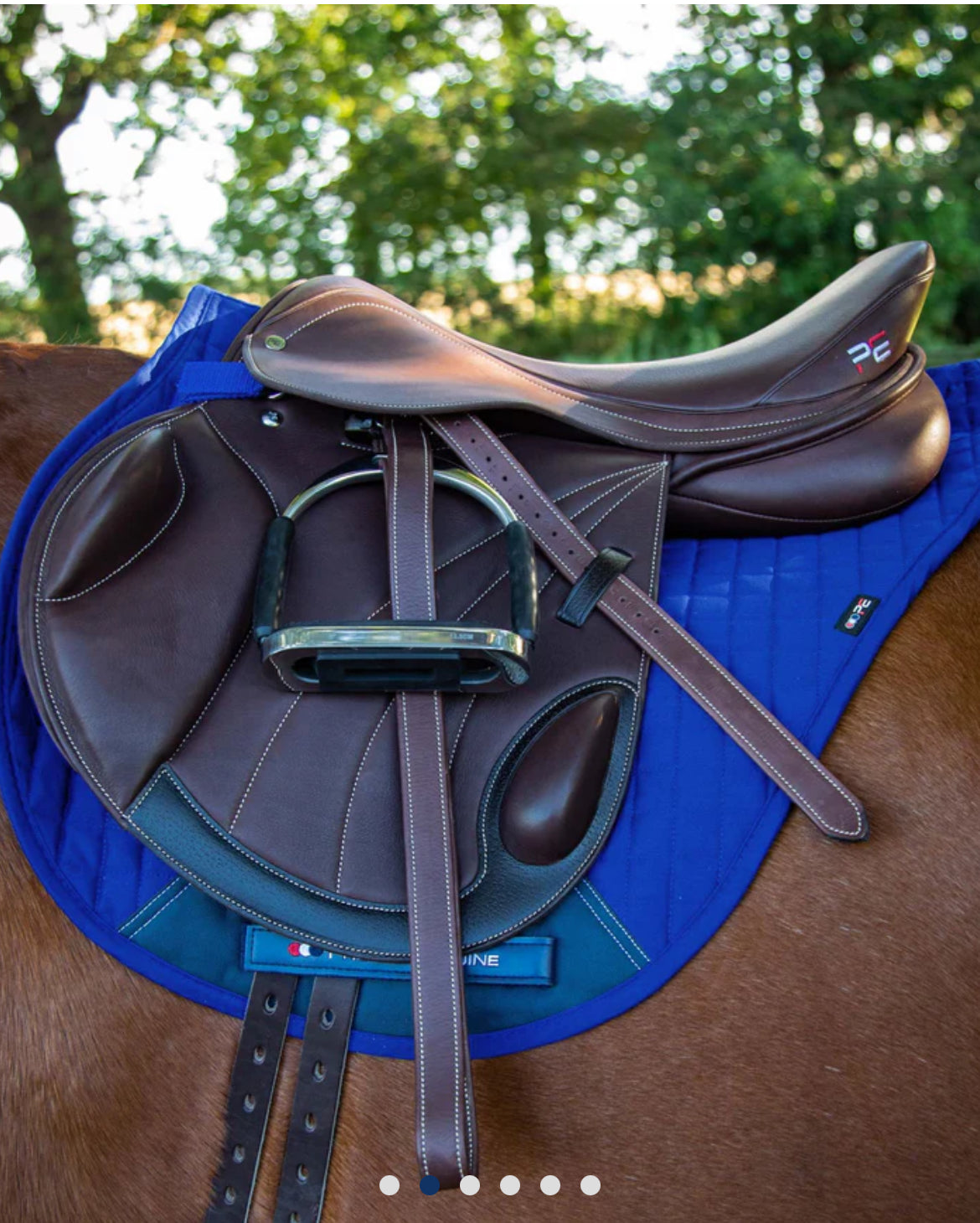 Premier Equine Close Contact Cotton Cross Country Saddle Pad Royal Blue - Full