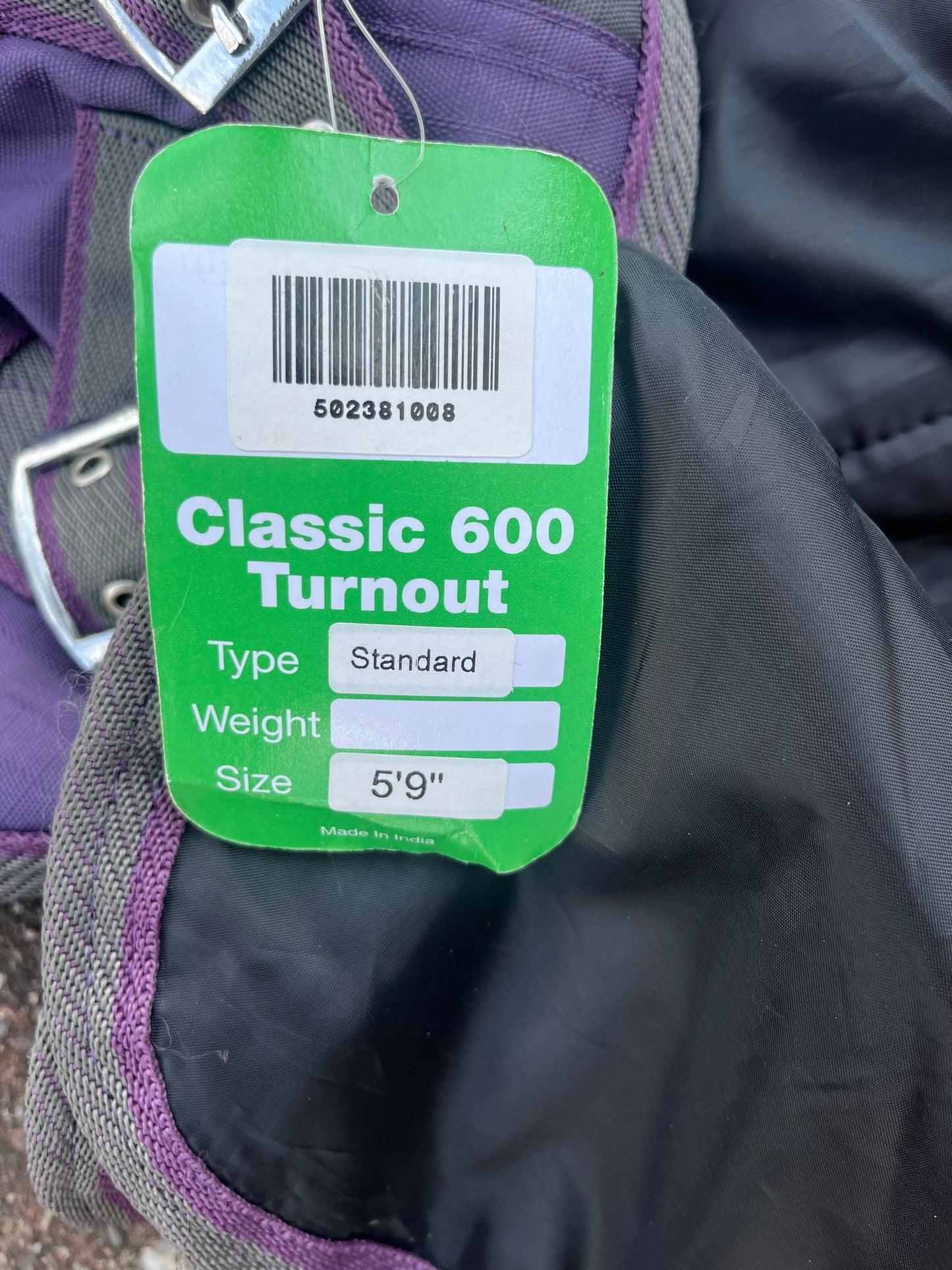 Classic 600 Turnout Rug 100g 5’9