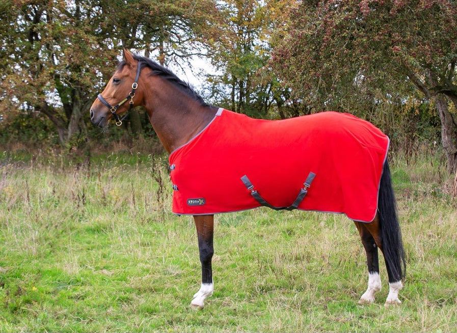 Hy StormX Original Snug Fleece Rug - Red/Grey 5’6