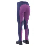 Dublin Supa-Fit Zip Up Euro Seat Ladies Jodhpurs - Graphite/Purple - Age 16 / 27”