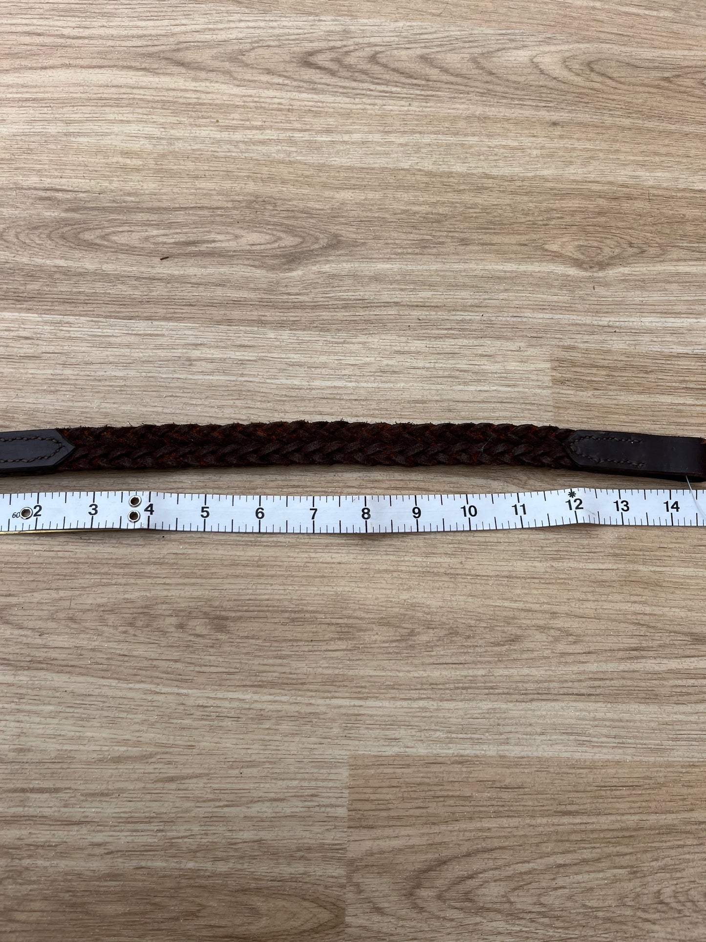 Plaited Brown Pony Browband 15”