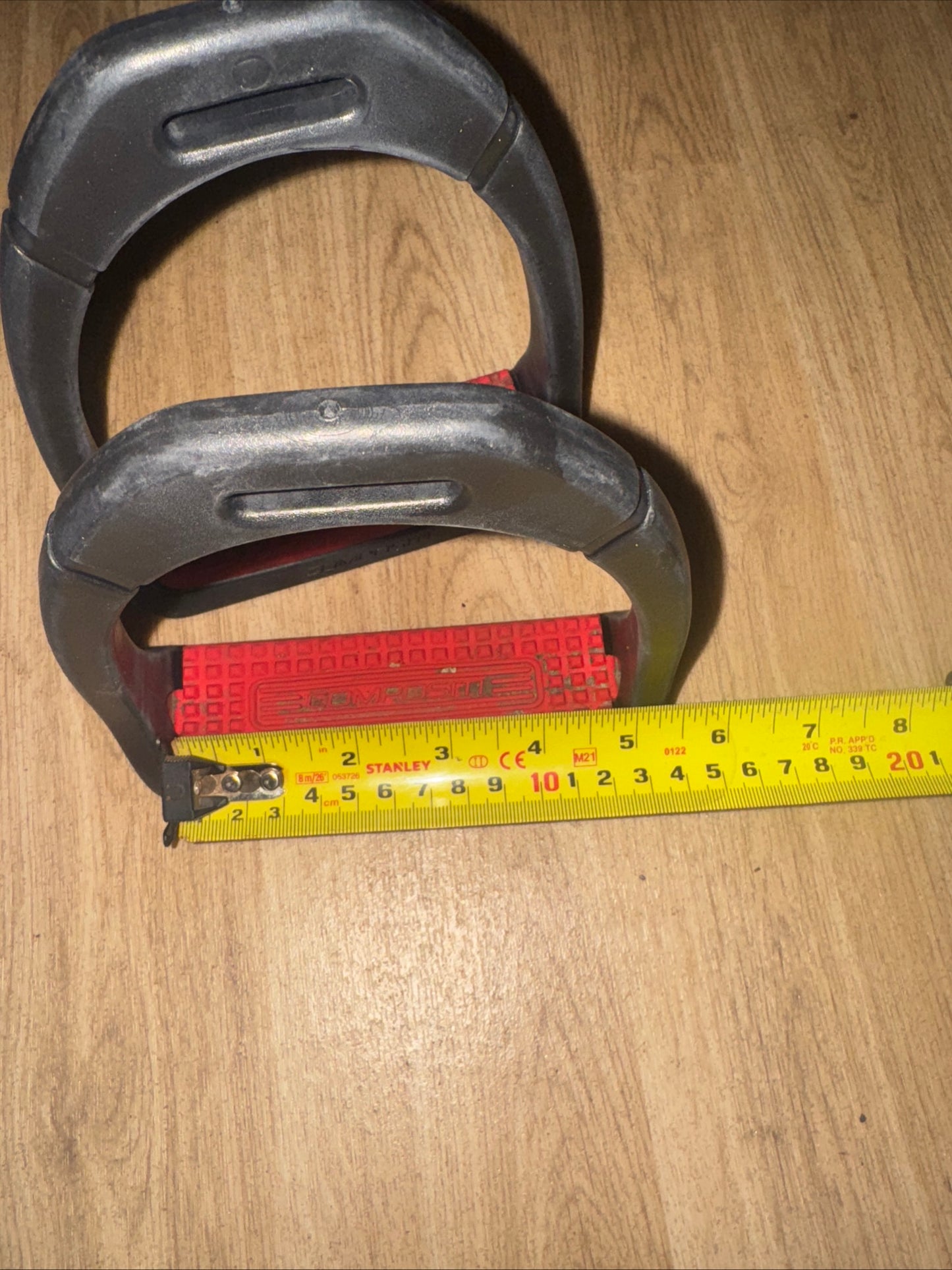 4.75” Compositi Black W/ Red Treads Stirrups #783