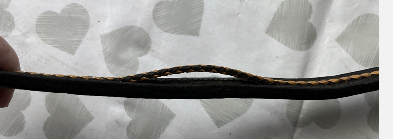 Cob Black Gold Trim Browband 16.5” #19