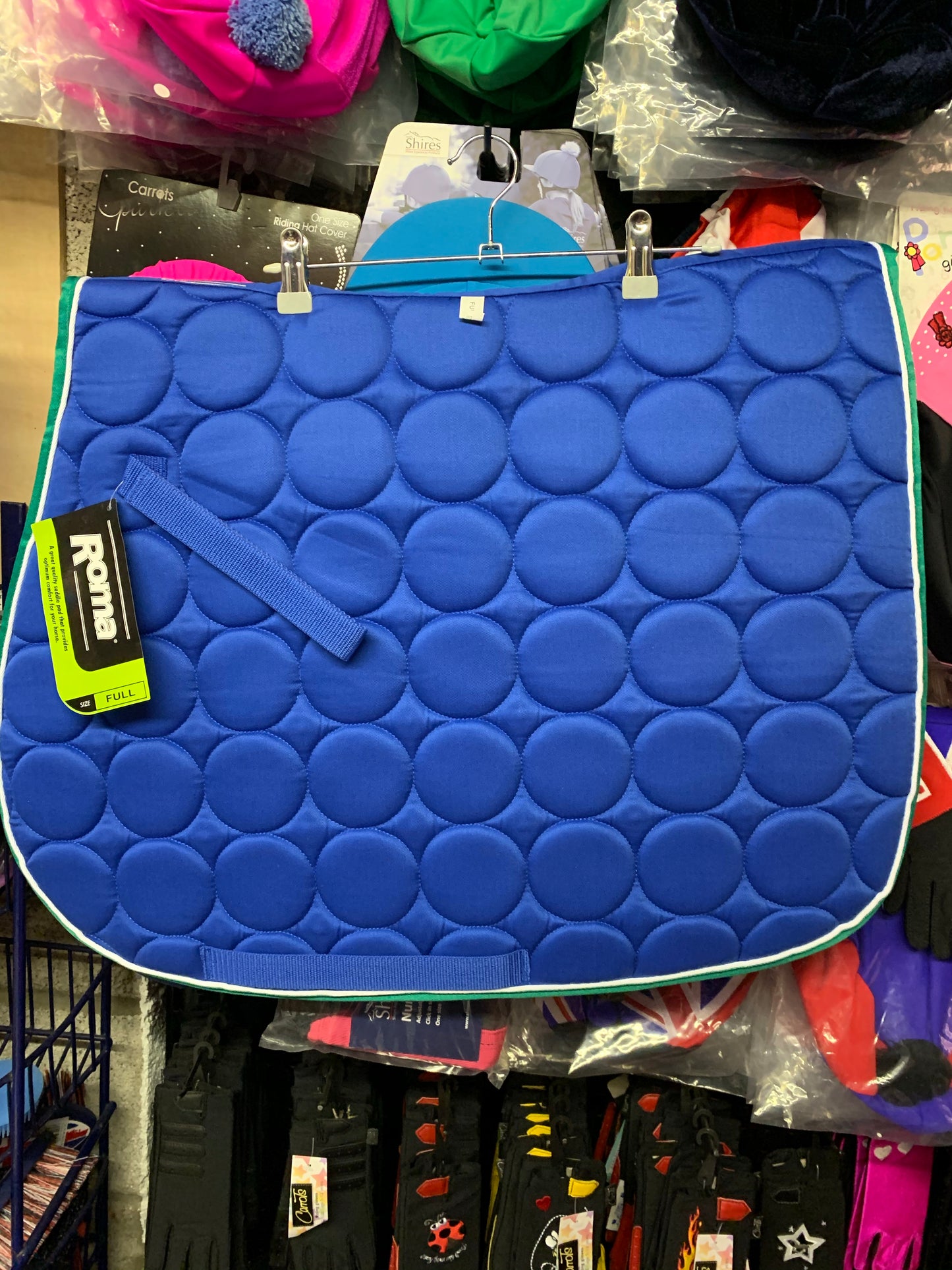 Roma Circle Quilt Saddle Pad - Royal Blue - Full Size