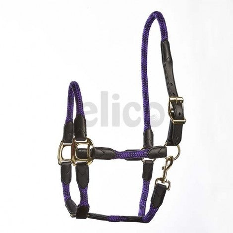 Elico Galway Purple Rope Headcollar