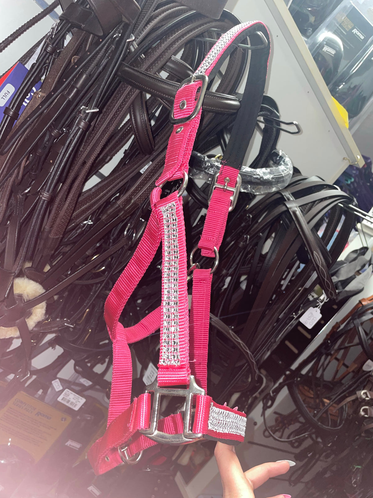 Bling Hot Pink Headcollar - Shetland - Pony - Cob - Full