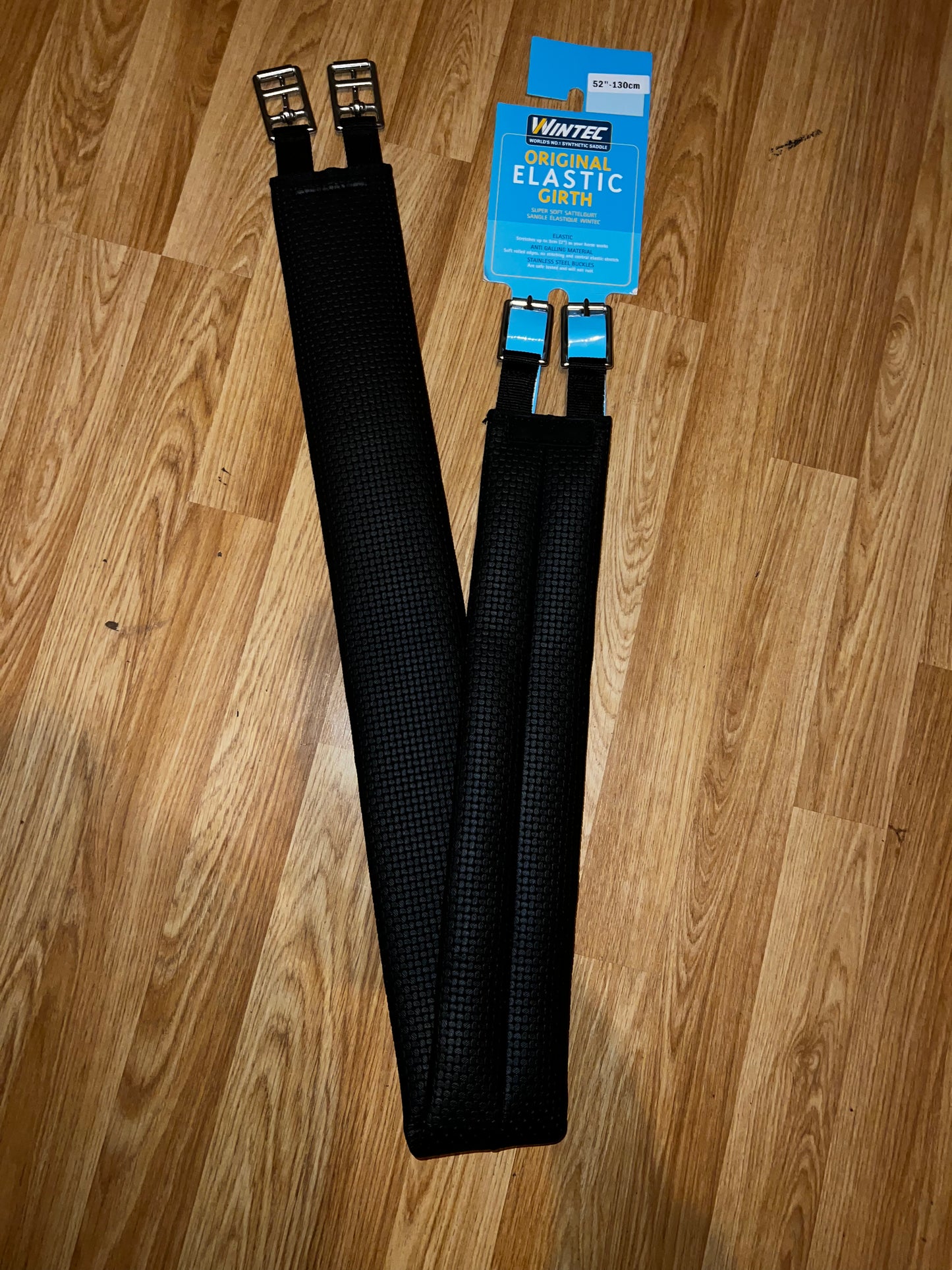 Wintec NEW Elastic 52” Black Chaffless Girth