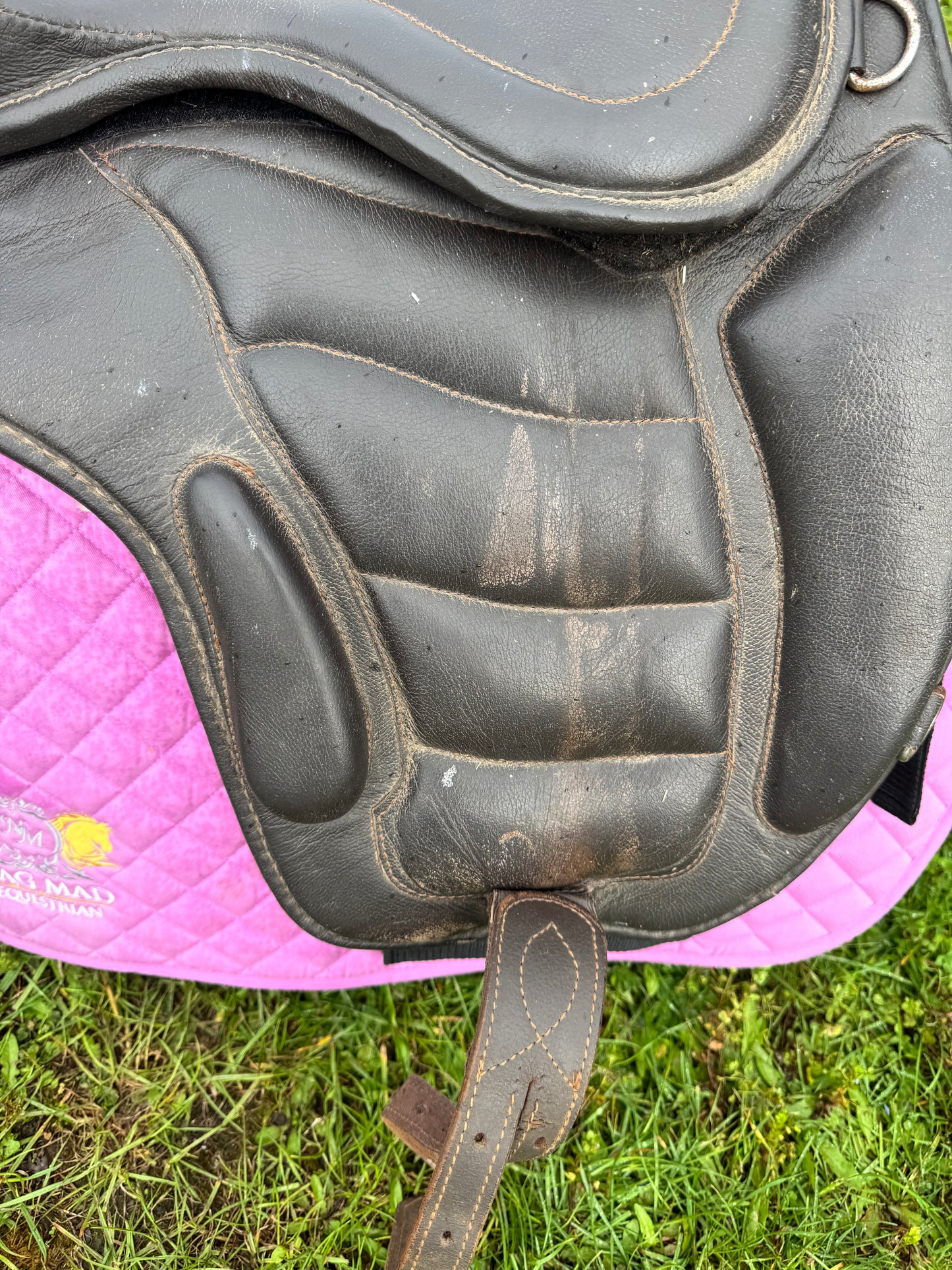 Cosmic Leathers Uk Brown Treeless Saddle | Second Hand Tack Horse  #506