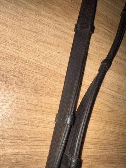 Rubber Grip Leather Loop Reins Full Size #348 | Second Hand Tack