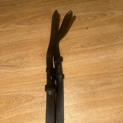 English Leather Rubber Grip Reins – Black – 62” XXF Extra Full #66