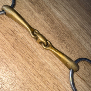 Gold Coloured Loose Ring Lozenge Snaffle 5.5”