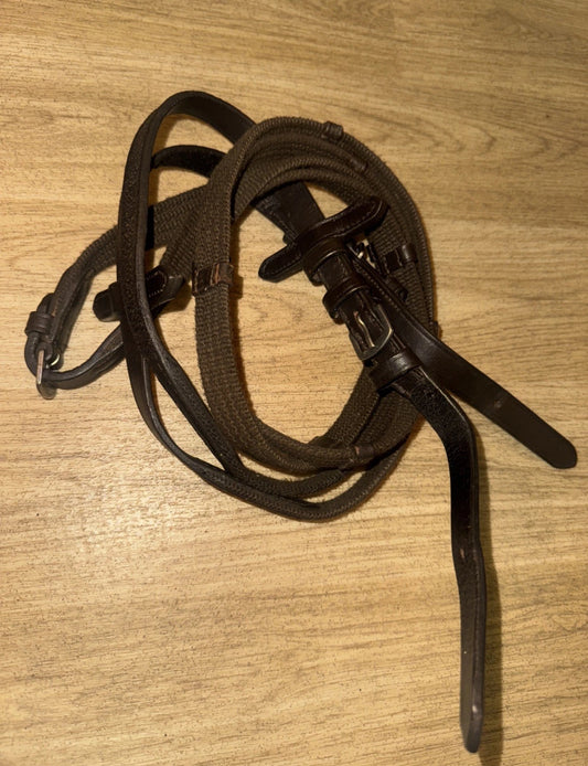 Brown Cob Size Continental Reins #15