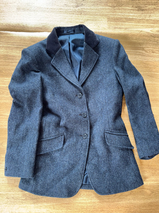Shires Malvern Navy Tweed Show Jacket Junior Unisex 30” Showing Horse Riding #397