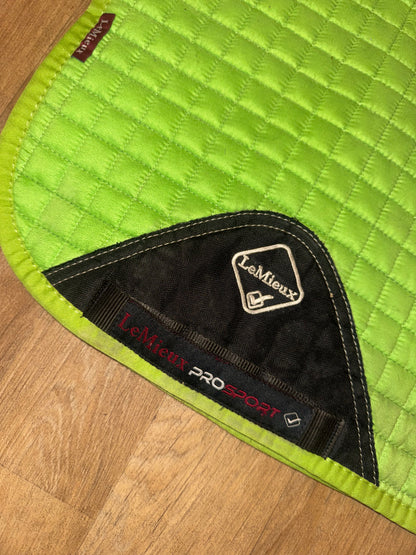 Lemieux Lime Green Dressage Square Saddle Pad | Size Large