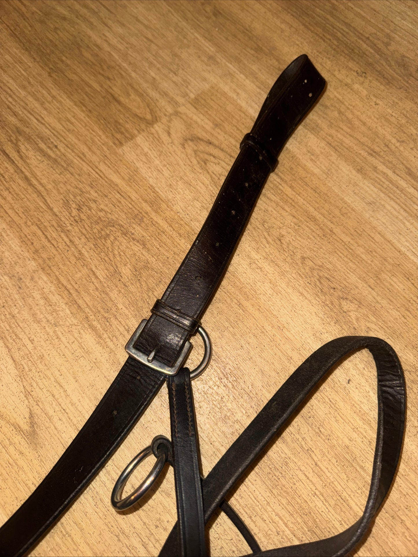 Brown English Leather Running Martingale – Cob Size Butter Soft Horse Tack