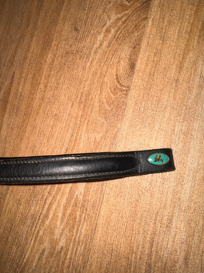 Hy Black Raised Leather Browband | Small Pony #214