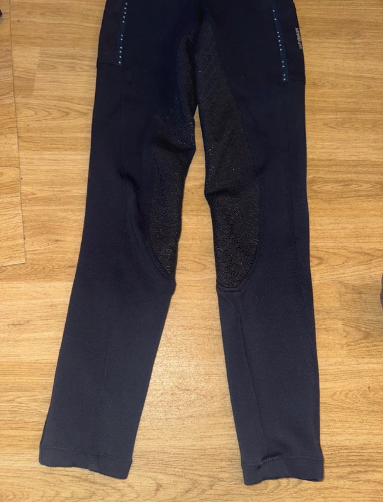 Whitaker Navy Ladies Size Small Silicone Seat Riding Tights