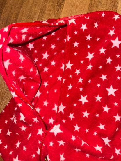 Dreamchaser Red Fleece Stars Show Tweed Jacket Protective Cover - Childs Size