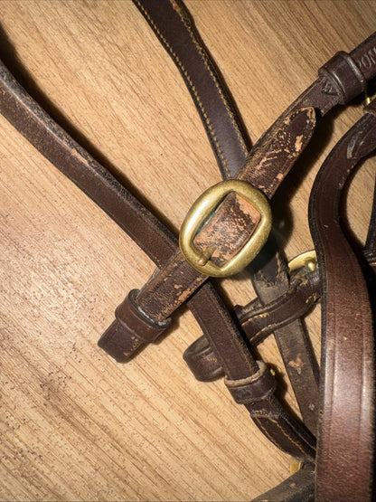 Heritage English Leather Inhand Bridle – Pony Size Havana | Showing & In-Hand Bridle
 #91