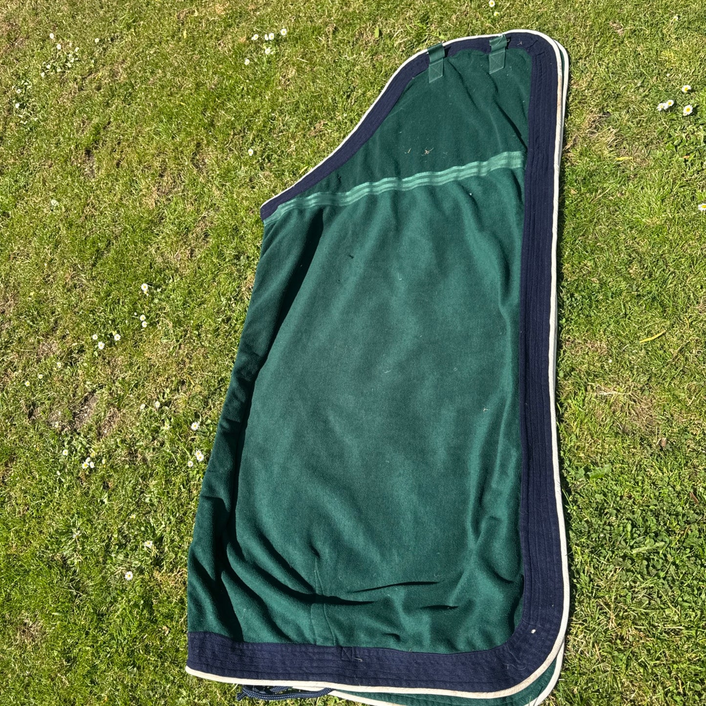 Green & Navy Fleece Show Rug 6’0 Second Hand Horse Cob Tack