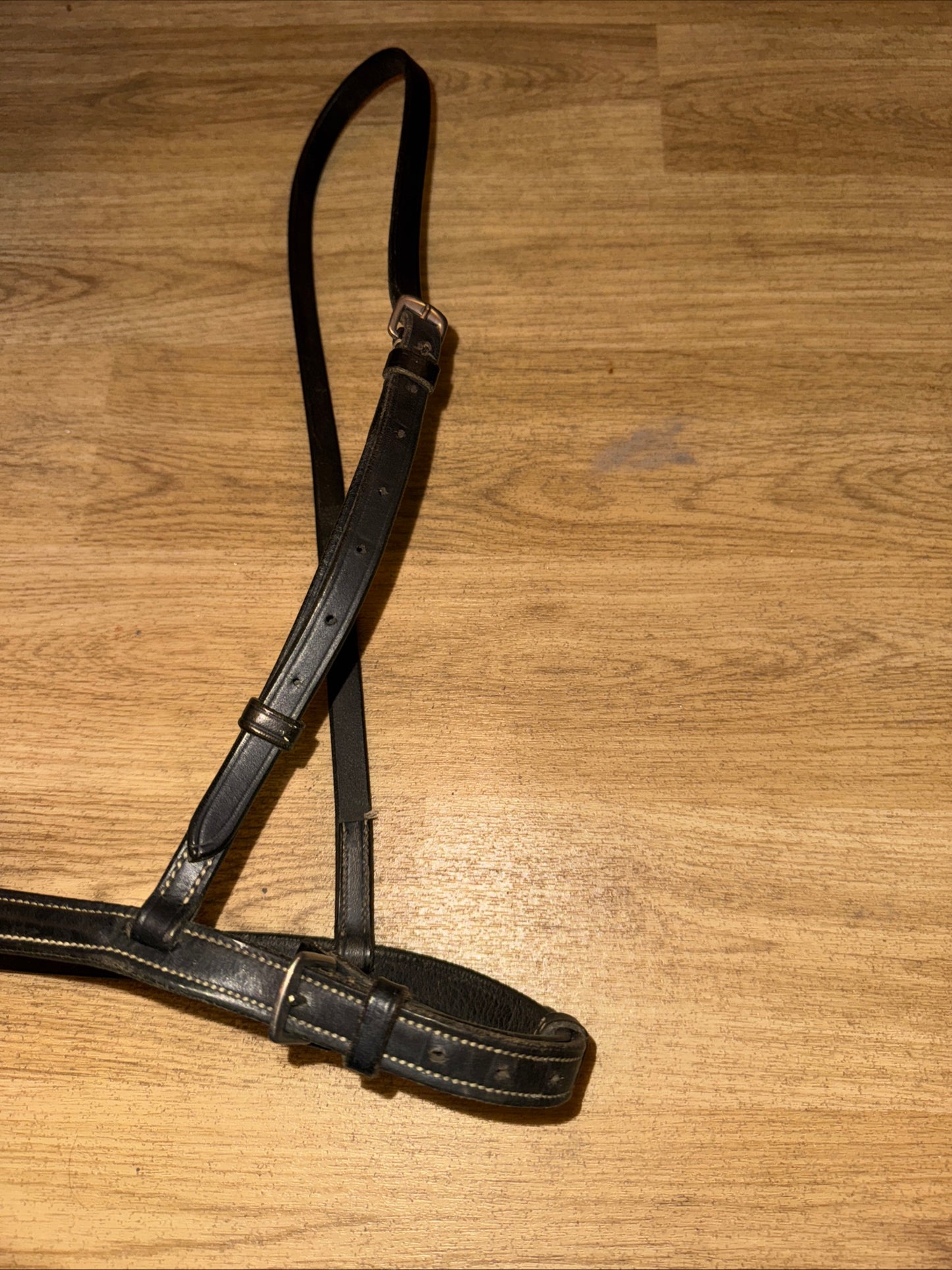 Black Fancy Stitch Pony Size Noseband #123