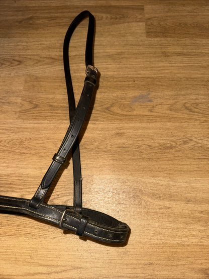 Black Fancy Stitch Pony Size Noseband #123